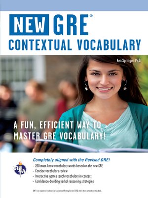 cover image of GRE Contextual Vocabulary